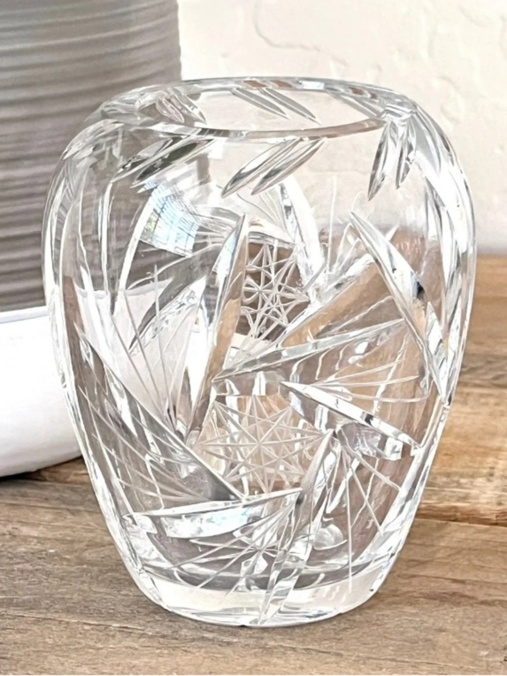 Clear Cut Crystal Votive Candle Holder - Glass Home Accent